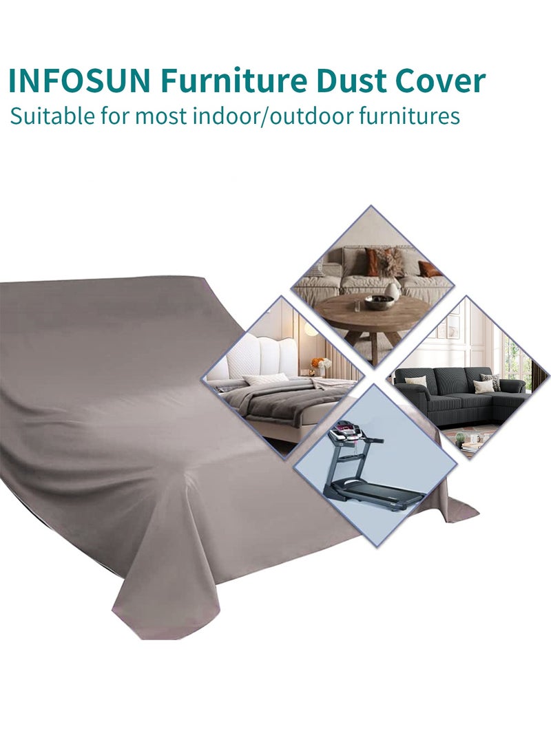 INFOSUN Outdoor Furniture Cover Set Durable Sofa Set Cover Premium Garden Furniture Cover Outdoor Furniture Cover Suitable for Sofa Sets and Dining Sets Dustproof Garden Furniture Cover Set (Grey) - Image 4